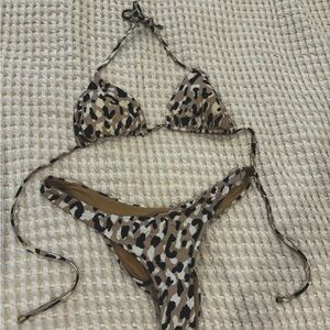 Vitamin A Swim Leopard Print Bikini M/L